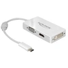 Image de - Adaptateur vidéo externe - USB-C - DVI, HDMI, VGA - blanc