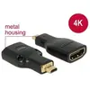 Image de Adaptateur delock hdmi micro-d (m) -> hdmi (f) high speed ??hdmi avec ethernet 4k 65664