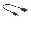 Image de - Adaptateur HDMI - HDMI femelle pour 19 pin micro HDMI Type D mâle - 20 cm - triple blindage - noir - support 4K