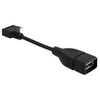 Image de - Câble USB - USB (F) pour Micro-USB de type B (M) - USB 2.0 OTG - 11 cm - connecteur à 90 °
