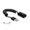 Image de Rallonge - Delock - USB2.0 Typ A -> A St/Bu 20-60cm Spiralcable