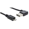 Image de EASY-USB - Câble USB - Micro-USB de type B (M) pour USB (M) - 3 m - connecteur à 90 ° - noir