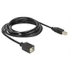 Image de - Rallonge de câble USB - USB type B (F) pour USB type B (M) - 2 m - noir