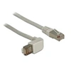 Image de - Cordon de raccordement - RJ-45 (M) pour RJ-45 (M) - 50 cm - SFTP - CAT 5e - moulé, connecteur à 90 ° - gris