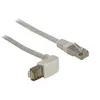 Image de - Cordon de raccordement - RJ-45 (M) pour RJ-45 (M) - 50 cm - Paire torsadée blindée (SSTP) - CAT 6 - connecteur à 90 ° - gris