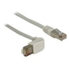Image de - Cordon de raccordement - RJ-45 (M) pour RJ-45 (M) - 50 cm - Paire torsadée blindée (SSTP) - CAT 6a - incliné, sans halogène - gris