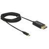 Image de - Câble DisplayPort - 24 pin USB-C (M) pour DisplayPort (M) - DisplayPort 1.2 - 2 m - support 4K, alimentation USB - noir