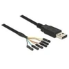Image de adaptateurcâble usb > seriell-ttl 6 pin pinheader femelle - einzeln 1,8 m (3,3 v), 83787