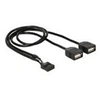 Image de - Adaptateur interne vers externe USB - connecteur USB 10 broches (F) pour USB (F) - 40 cm - noir
