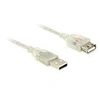 Image de - Rallonge de câble USB - USB (F) pour USB (M) - USB 2.0 - 5 m - transparent