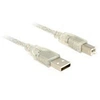 Image de - Câble USB - USB type B (M) pour USB (M) - USB 2.0 - 2 m - transparent