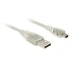 Image de - Câble USB - mini USB type B (M) pour USB (M) - USB 2.0 - 50 cm - transparent