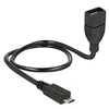 Image de OTG ShapeCable - Rallonge de câble USB - USB (F) pour Micro-USB de type B (M) - USB 2.0 OTG - 50 cm - noir