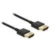 Image de Delock cable highhdmi avec ethernet - hdmi-a prise mâle > - hdmi-a prise mâle 3d 4k 1 m slim premium 84771