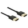 Image de Slim Premium - Câble HDMI avec Ethernet - HDMI mâle pour HDMI mâle - 1.5 m - triple blindage - noir - support 4K