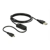 Image de - Câble USB - Micro-USB de type B (alimentation uniquement) (M) pour USB (alimentation uniquement) (M) - 1.5 m - noir