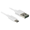 Image de EASY-USB - Câble USB - Micro-USB de type B (M) pour USB (M) - USB 2.0 - 2 m - connecteur A réversible, connecteur B micro réversible - blanc