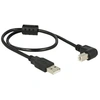 Image de - Câble USB - USB (M) pour USB type B (M) - USB 2.0 - 50 cm - connecteur à 90 ° - noir