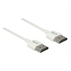 Image de High Speed HDMI with Ethernet - Câble HDMI avec Ethernet - HDMI mâle pour HDMI mâle - 50 cm - triple blindage - blanc - support 4K