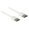 Image de High Speed HDMI with Ethernet - Câble HDMI avec Ethernet - HDMI mâle pour HDMI mâle - 1 m - triple blindage - blanc - support 4K