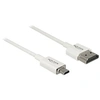 Image de Slim High Quality - Câble HDMI avec Ethernet - 19 pin micro HDMI Type D mâle pour HDMI mâle - 2 m - triple paire torsadée blindée - blanc - support