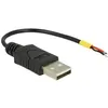Image de - Câble USB - USB (M) pour câble 2 fils - USB 2.0 - 5 V - 10 cm - noir