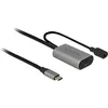 Image de DeLOCK 85392 câble USB 5 m USB 3.2 Gen 1 (3.1 Gen 1) USB C Noir, Gris en occasion ou reconditionné