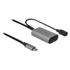 Image de - Câble d'extension USB - 24 pin USB-C (M) pour power DC jack, 24 pin USB-C (F) - USB 3.1 Gen 1 - 5 m - gris, noir