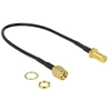 Image de - Câble d'antenne - RP-SMA (F) pour RP-SMA (M) - 20 cm - RG-174 - noir