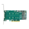 Image de PCI Express x8 Card to 2 x internal NVMe M.2 Key M - Bifurcation - Contrôleur de stockage - M.2 - M.2 NVMe Card - profil bas - PCIe 4.0 x8