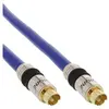 Image de InLine Premium - Câble vidéo - S-Video - 4 broches mini-din mâle pour 4 broches mini-din mâle - 5 m - câble coaxial à double blindage - bleu