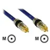 Image de InLine Premium - Câble audio numérique / vidéo (coaxial) - RCA mâle pour RCA mâle - 50 cm - blindé - bleu
