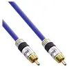 Image de InLine Premium - Câble audio numérique / vidéo (coaxial) - RCA mâle pour RCA mâle - 5 m - blindé - bleu