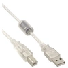 Image de - Câble USB - USB (M) pour USB type B (M) - 5 m - transparent