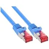 Image de - Cordon de raccordement - RJ-45 (M) pour RJ-45 (M) - 25 cm - Paire torsadée blindée (SSTP) - CAT 6 - moulé - bleu