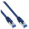 Image de InLine - Cordon de raccordement - RJ-45 (M) pour RJ-45 (M) - 1 m - Paire torsadée blindée (SSTP) - CAT 6a - sans halogène - bleu