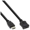 Image de InLine - Câble de rallonge HDMI - HDMI mâle pour HDMI femelle - 1 m - noir