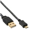 Image de - Câble USB - Micro-USB de type B (P) pour USB (P) - USB 2.0 - 1 m - plat - noir