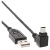 Image de - Câble USB - USB (M) droit pour mini USB type B (M) incliné - USB 2.0 - 50 cm - noir