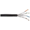 Image de Câble d'installation extérieure S / FTP PiMF Cat.7a AWG 23 Cuivre 1200 Mhz PE noir 50m
