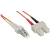 Image de - Cordon de raccordement - LC multi-mode (M) pour SC multi-mode (M) - 0.5 m - fibre optique - duplex - 50 / 125 microns - OM2 - sans halogène -