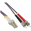 Image de Câble duplex optique fibre optique LC / ST 50 / 125µm OM4 0.5m