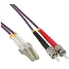 Image de - Cordon de raccordement - LC multi-mode (M) pour ST multi-mode (M) - 20 m - fibre optique - duplex - 50 / 125 microns - OM4 - sans halogène - violet