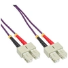 Image de - Cordon de raccordement - SC multi-mode (M) pour SC multi-mode (M) - 25 m - fibre optique - duplex - 50 / 125 microns - OM4 - sans halogène - violet