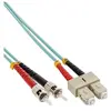 Image de - Câble réseau - SC multi-mode (P) pour ST multi-mode (P) - 2 m - fibre optique - 50 / 125 microns - OM3 - sans halogène - turquoise
