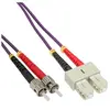 Image de - Câble réseau - SC multi-mode (P) pour ST multi-mode (P) - 25 m - fibre optique - 50 / 125 microns - OM4 - sans halogène - violet