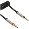 Image de Câble spiralé audio slim audio câble stéréo 3,5 mm mâle à mâle 4 broches stéréo 1 m