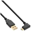 Image de - Câble USB - USB (M) pour Micro-USB de type B (M) incliné - 50 cm - noir