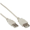 Image de - Rallonge de câble USB - USB (M) pour USB (F) - USB 2.0 - 50 cm - beige/gris
