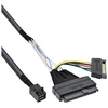 Image de Câble de connexion U.2, SSD avec U.2 (SFF-8639) à SFF-8643 + alimentation, 0,5 m